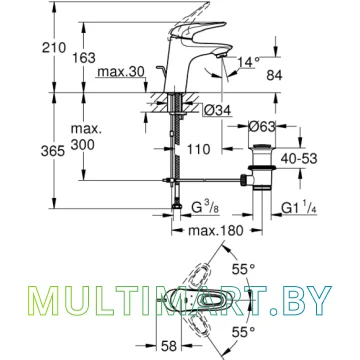 Смеситель Grohe Eurostyle 33558LS3 картинка 2